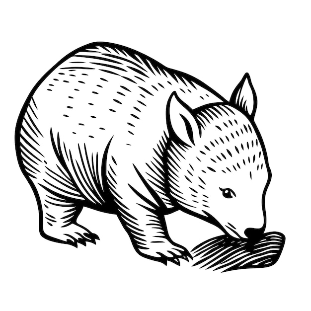 Wombat olfateando el Svg