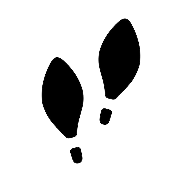 Wooman zapatos huella icono ilustración vectorial