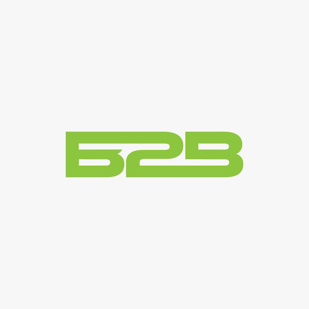 Wordmark b2b logo icono vector plantilla sobre fondo blanco