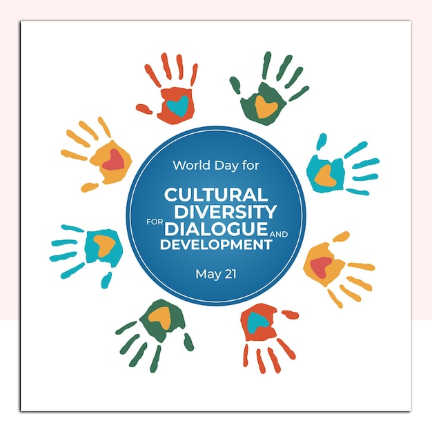 Vector world day for cultural diversity for dialogue and development design template hand vector template diversity illustration image vector eps 10