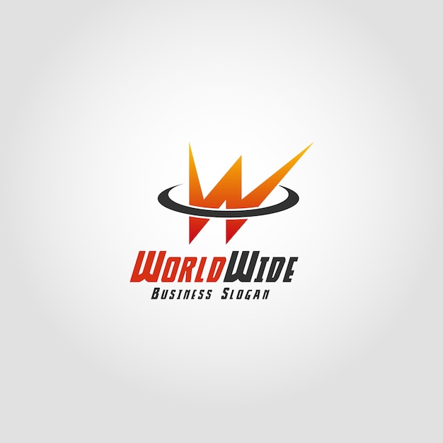 Vector world wide - letter w logo template