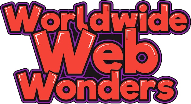 Vector la world wide web maravilla el diseño vectorial artístico de letras