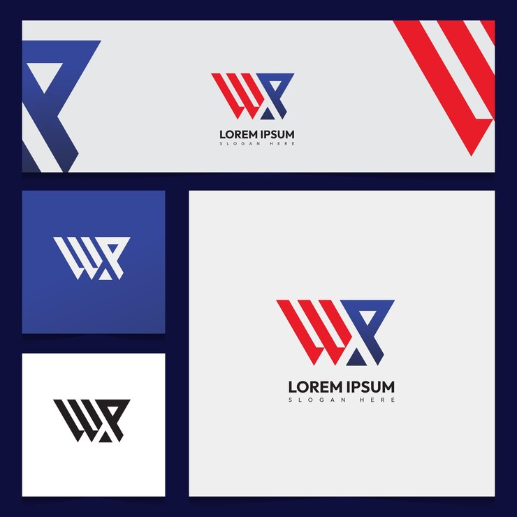 Vector wp letter mark strong sport style para su negocio o marca o marca personal con inicial