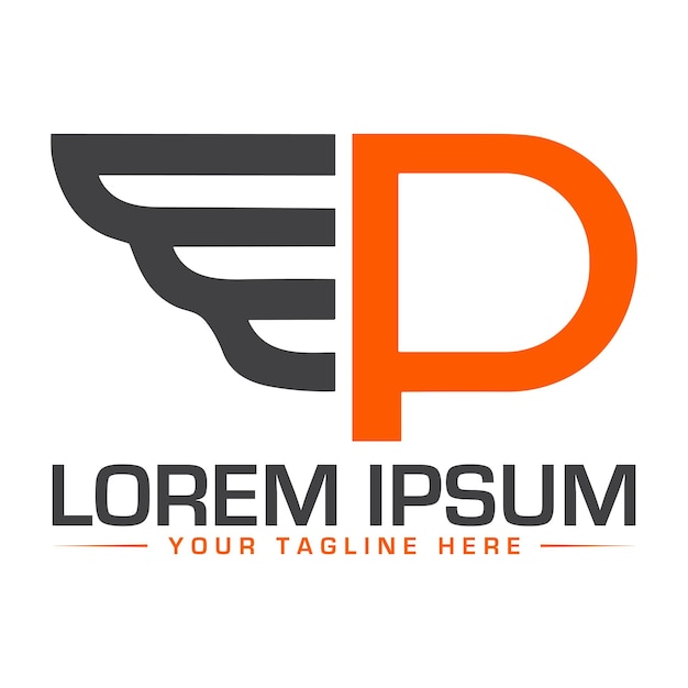 WP PW Abstract Letters Logo Monograma Diseño profesional del logotipo