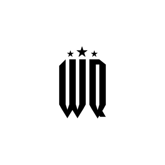 WQ monograma diseño del logotipo letra texto nombre símbolo monocromático logotipo carácter alfabeto logotipo simple