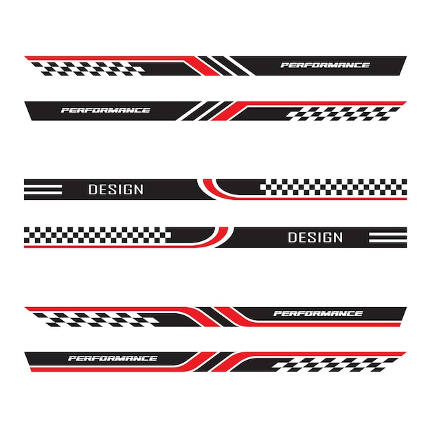 Vector wrap design for car vectores sports stripes car stickers color negro racing calcomanías para tuning v2_20230518