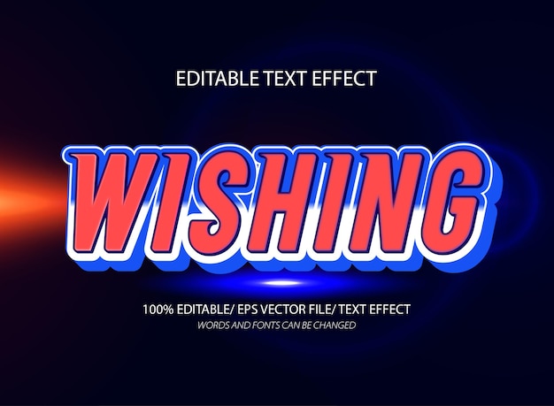 Wshing efecto de texto editable y estilo de texto editable