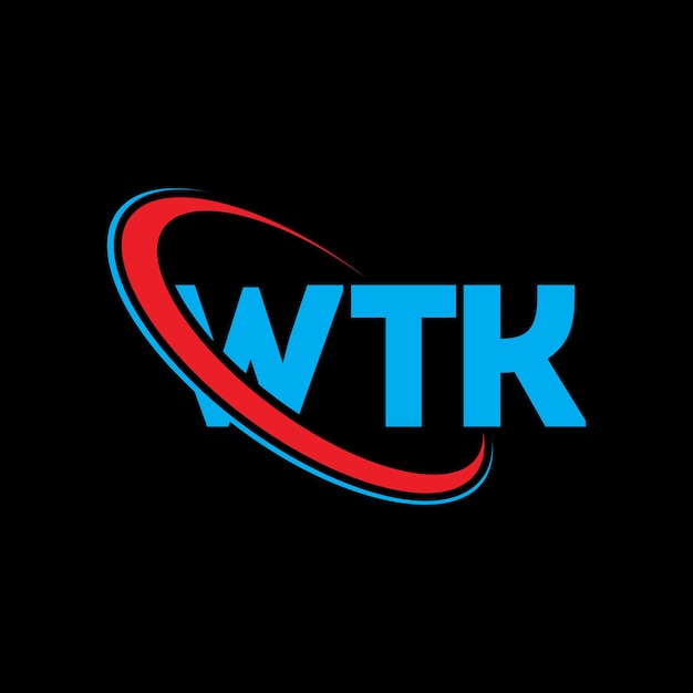 WTK logotipo WTK letra WTK diseño de logotipo de letra Iniciales WTK Logotipo vinculado con círculo y mayúscula logotipo de monograma WTK tipografía para negocios de tecnología y marca inmobiliaria