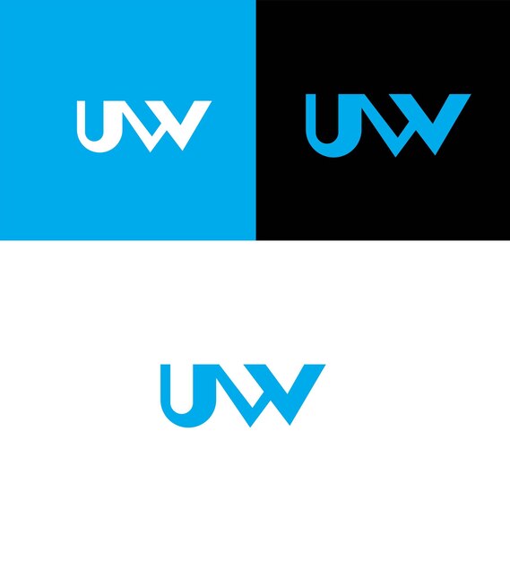 WU letra logotipo de identidad signo símbolo plantilla