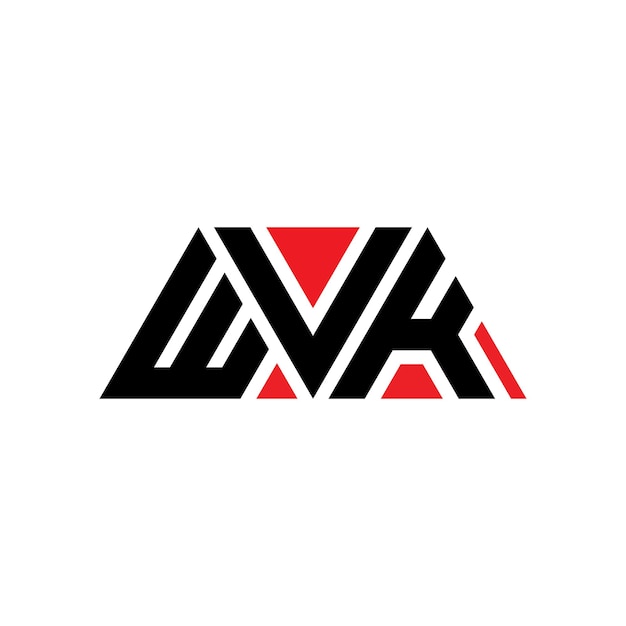 WVK diseño de logotipo de letra triangular con forma de triángulo WVK diseñador de logotipo triangular monograma WVK modelo de logotipo vectorial triangular WVK con color rojo logotipo triangle simple elegante y lujoso logotipo WVK