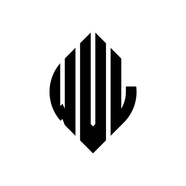 WVL diseño de logotipo de letras circulares con forma de círculo y elipse WVL letras elípticas con estilo tipográfico Las tres iniciales forman un logotipo de círculo WVL círculo emblema monograma abstracto letra marca vector