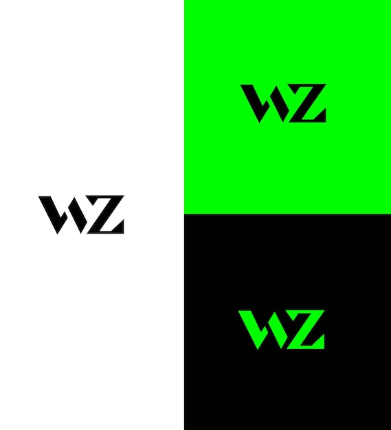 WZW Letrero Logotipo Símbolo de signo de identidad