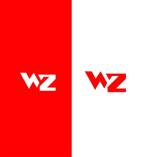 WZW Letrero Logotipo Símbolo de signo de identidad