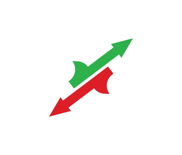 X Amplificador de letras hacia arriba y hacia abajo Modelo de diseño de logotipo de Forex