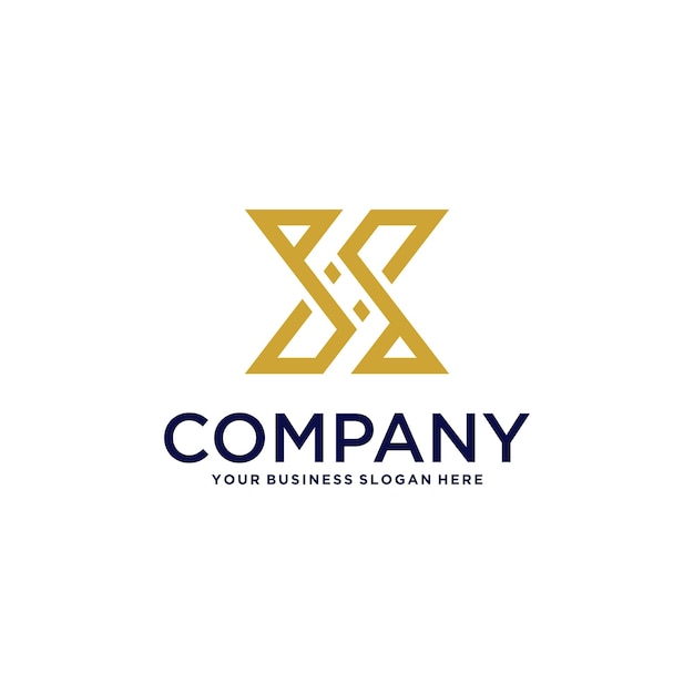 x diseño del logotipo con monograma