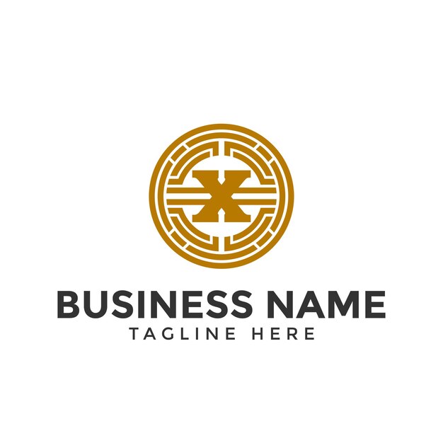 X logotipo criptográfico letra moneda criptográfica icono de logotipo de negocio para el sitio web blockchain logotipo monedas criptográficas