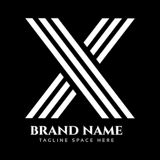 X logotipo de marca de la empresa