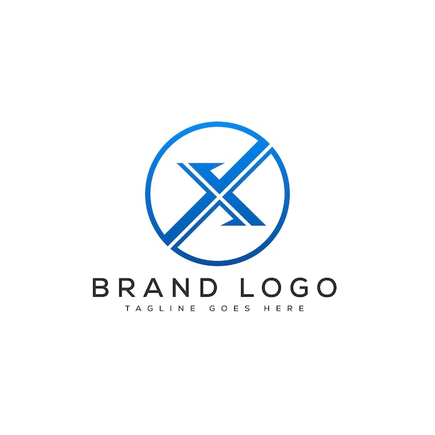 X plantilla de diseño de logotipo vector elemento gráfico de marca