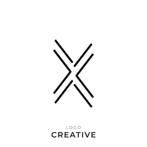 X Premium Creative Latter Diseño de logotipo Compañía de marca Diseño del logotipo Ilustración vectorial
