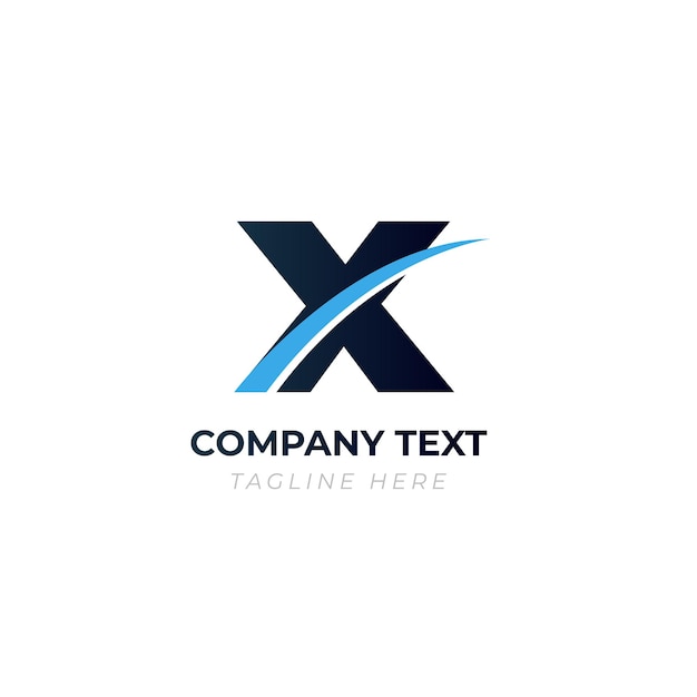 X Steak azul en forma de un logotipo único y memorable para el negocio