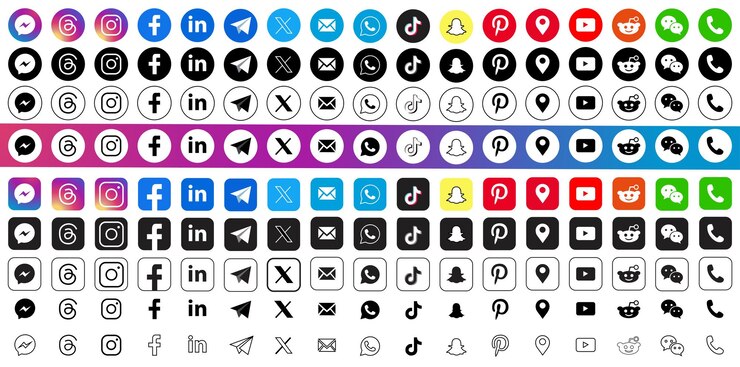 X twitter instagram facebook youtube snapchat pinterest whatsapp linkedin tiktok logotipo del sitio web