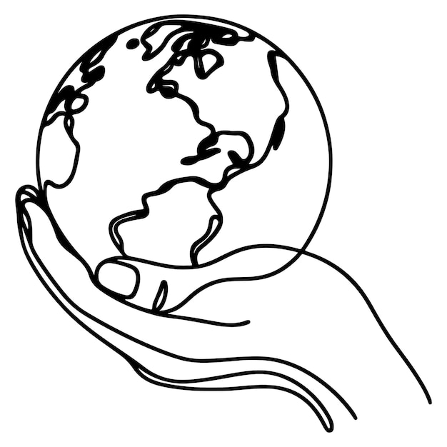 x9x9 eco planeta tierra icono garabateo círculo negro del globo mundo día del medio ambiente dibujo a mano registro de contorno