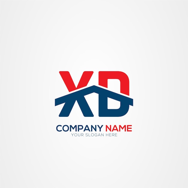 XD o DX Creative Modern Letters Elemento de diseño del logotipo