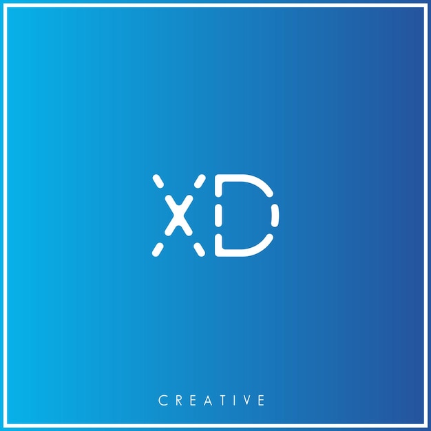 XD Premium Vector último diseño de logotipo Logotipo creativo Ilustración vectorial letras del logotipo Logotipo creativo