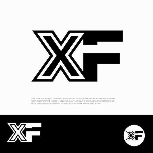 xf logotipo último xf vector de logotipo xf diseño xf vector de logotipo xf plantilla de logotipo xf icono xf símbolo