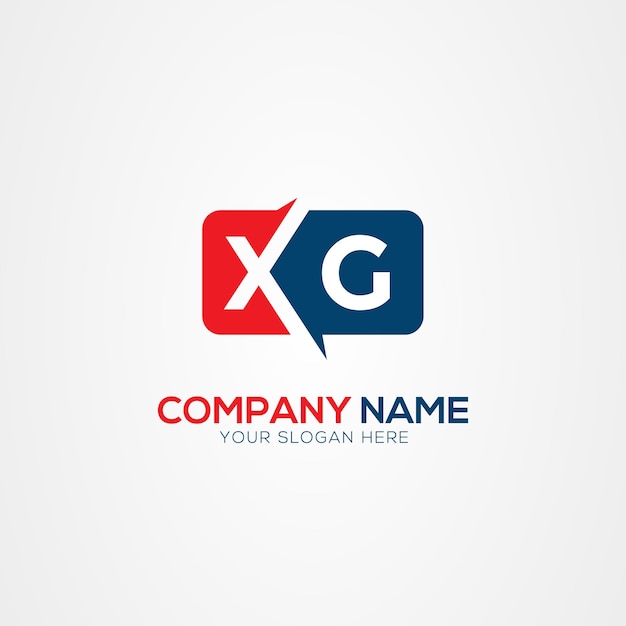 XG o GX Creative Modern Letters Elemento de diseño del logotipo