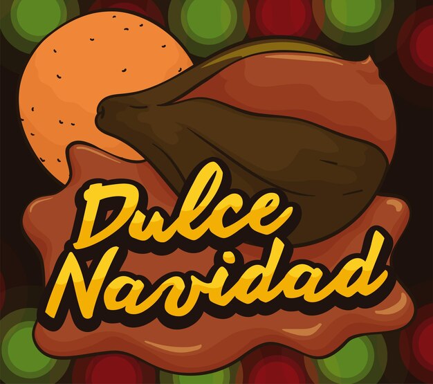 Xmas luces deliciosas fritter empapado higo y arequipe salpicadura para una colombiana y dulce Navidad