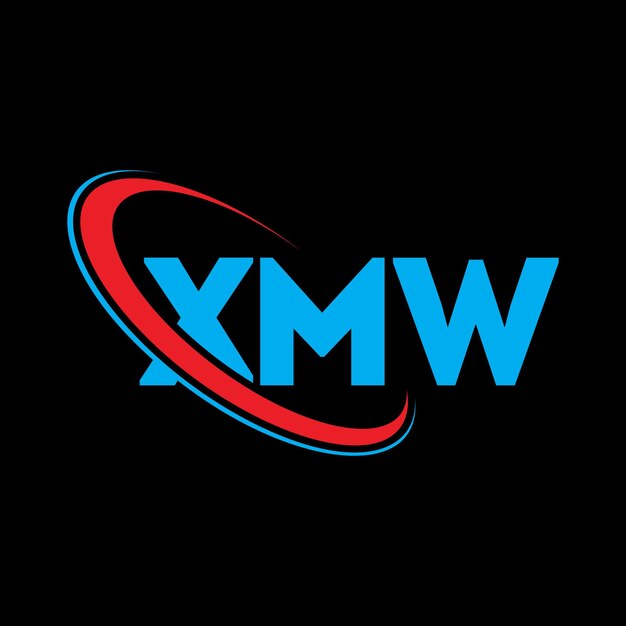 XMW logotipo XMW letra XMW letra diseño del logotipo Iniciales XMW logo vinculado con círculo y mayúscula monograma logotipo X MW tipografía para negocios de tecnología y marca inmobiliaria