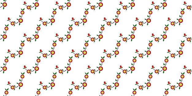 Xpandable Patrón de decoración de flores y hojas