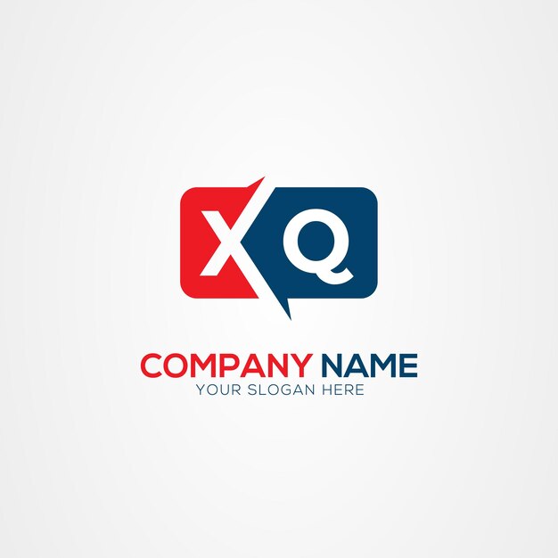 XQ o QX Creative Modern Letters Elemento de diseño del logotipo