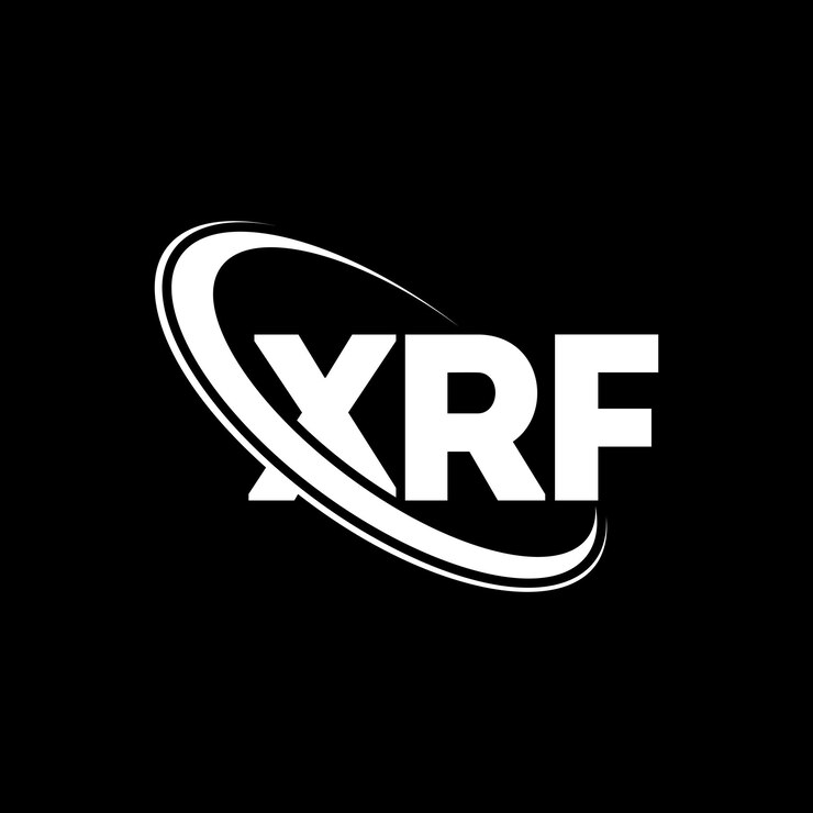 Vector xrf logotipo xrf letra xrf letra diseño de logotipo iniciales xrf logotipo vinculado con círculo y mayúscula monograma logo xrf tipografía para negocios de tecnología y marca inmobiliaria