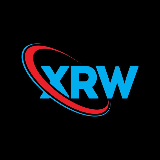 XRW logotipo XRW letra XRW diseño de letra logotipo Iniciales XRW Logotipo vinculado con círculo y mayúscula logotipo monograma XRW tipografía para negocios de tecnología y marca inmobiliaria