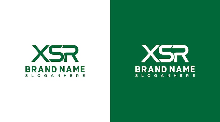 Vector xsr carta inicial diseño de logotipo plantilla gráfico símbolo alfabético para la identidad empresarial corporativa cre