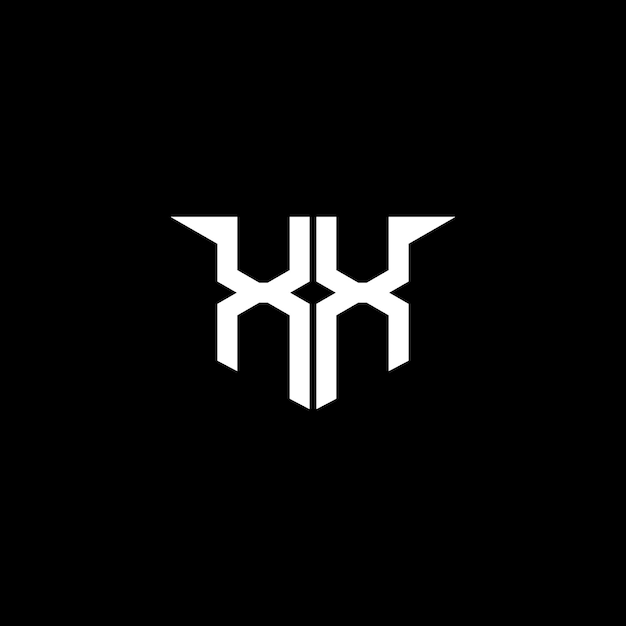 XX Logotipo de construcción moderna con diseño simétrico