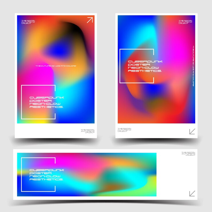 Vector y2k 2000s scifi cyberpunk retrofuturista conjunto de plantillas de diseño tablero de instrumentos para aplicación uxui ilustración vectorial 2d