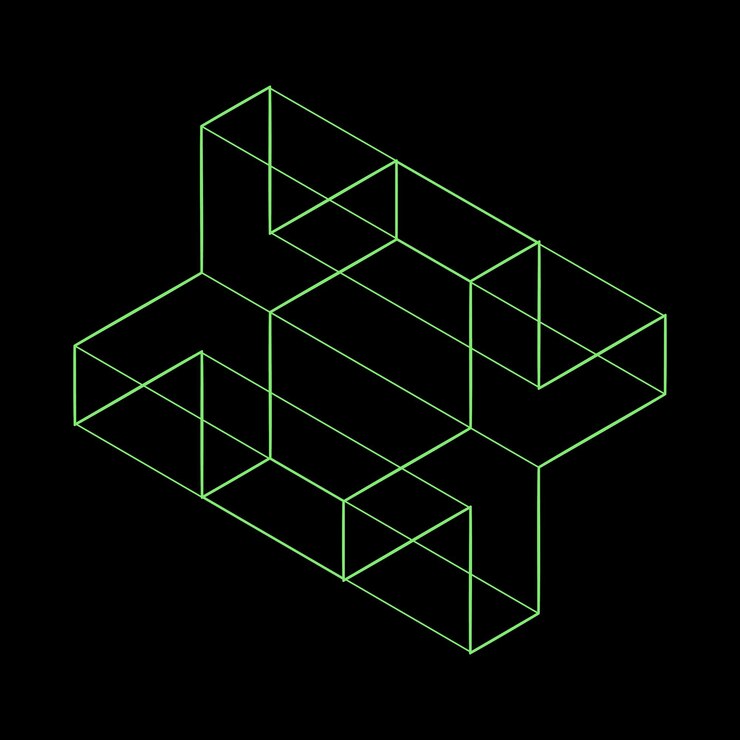 Vector y2k vector rave psicodélico futurista doble cruz en el estilo negro verde neón de moda