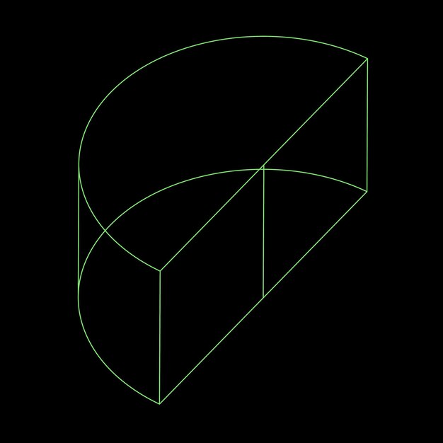 Y2K Vector Rave psicodélico futurista medio redondo en el estilo negro verde neón de moda