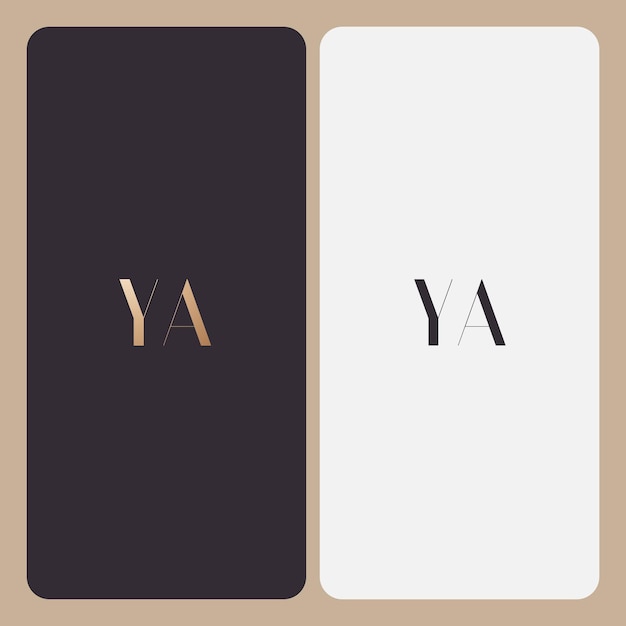 Ya diseño de logotipo imagen vectorial