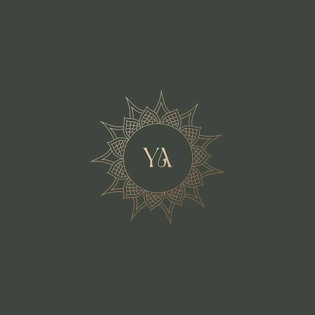 Ya diseño de logotipo imagen vectorial