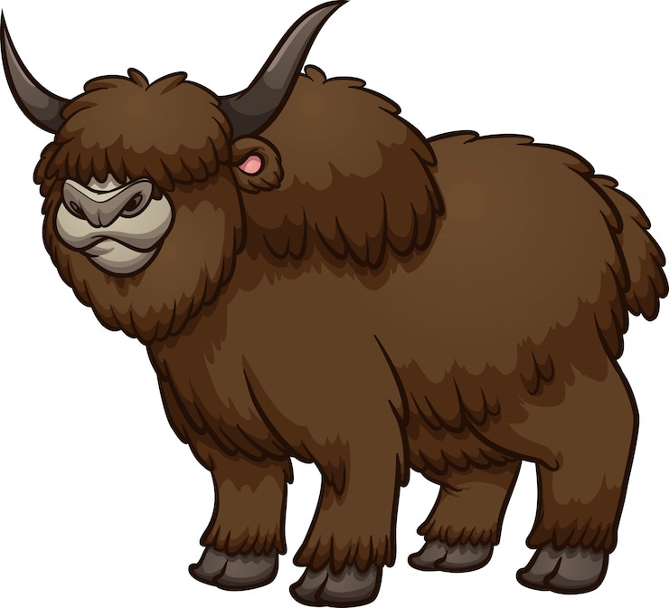 Vector yak de dibujos animados