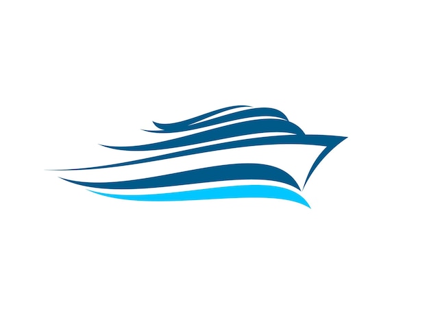 Yate velero lancha rápida icono náutico velero