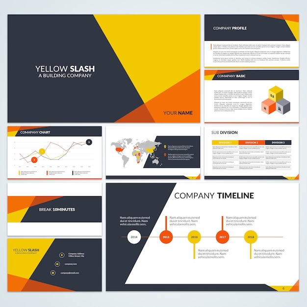 Yellow slash company timeline book