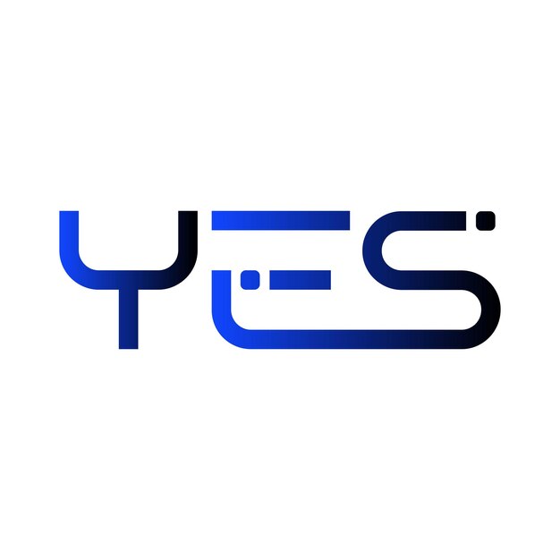 YES logotipo tipografía abstracta sencillo diseño vectorial moderno mínimo