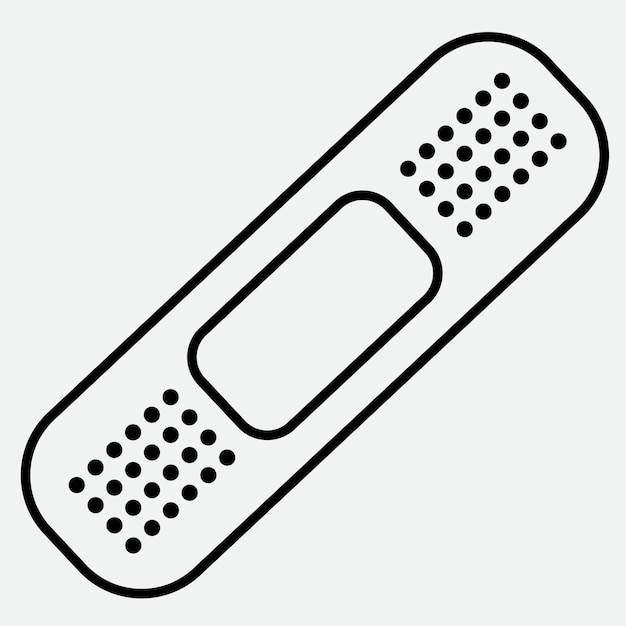Yeso pegajoso médico clipart estilo de dibujos animados Elementos de primeros auxilios yesopegajoso