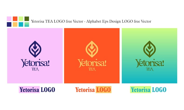 Yetorisa tea logo vector libre alfabeto eps design logo vector libre