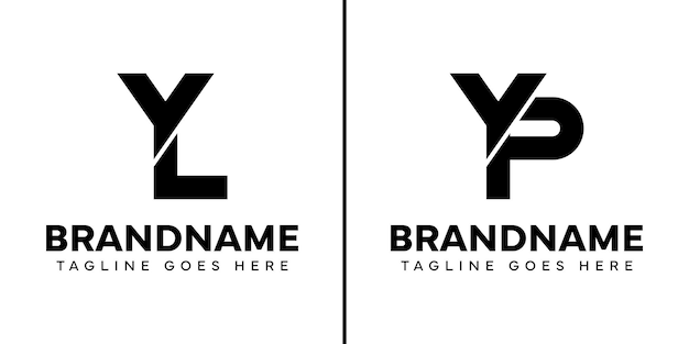 YL y YP Monogram Letters Logo Set adecuado para cualquier negocio con las iniciales YL LY YP PY